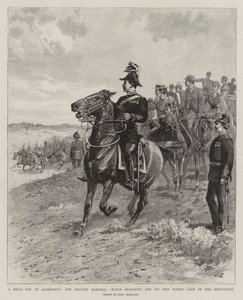 A Field Day at Aldershot, the Provost Marshal (Major Broackes) and his Men taking Care of the Spectators